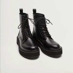 Mango lug sole combat boots